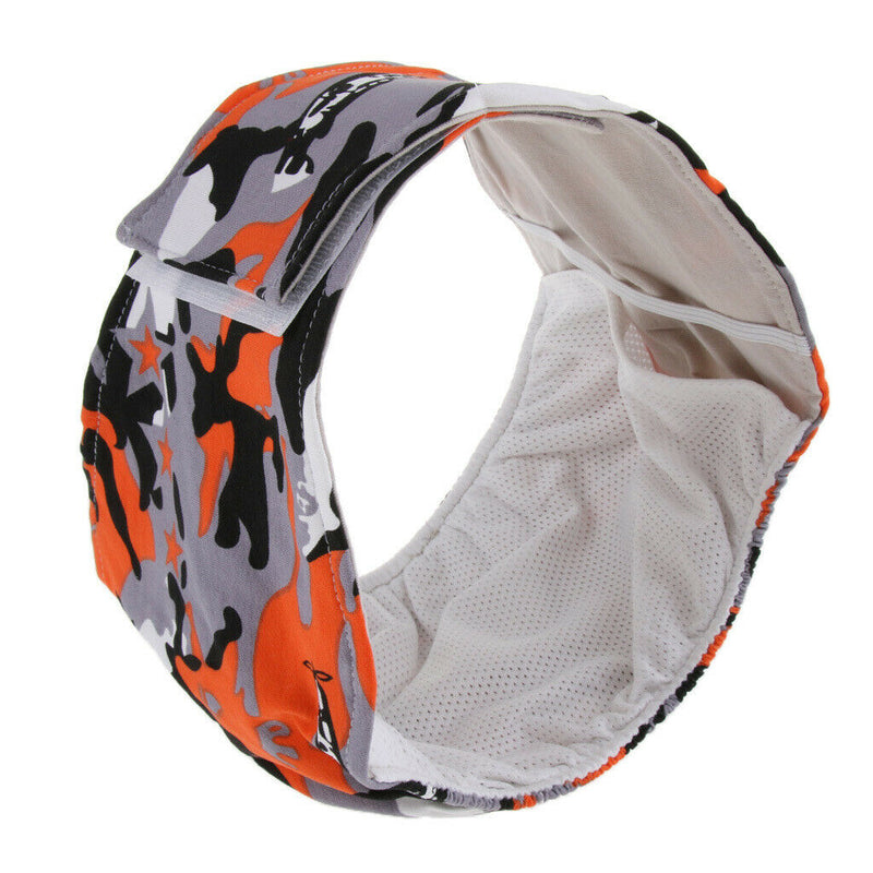 Male Dog Sanitary Physiological Pants Washable Dog Diapers Camouflage Orange
