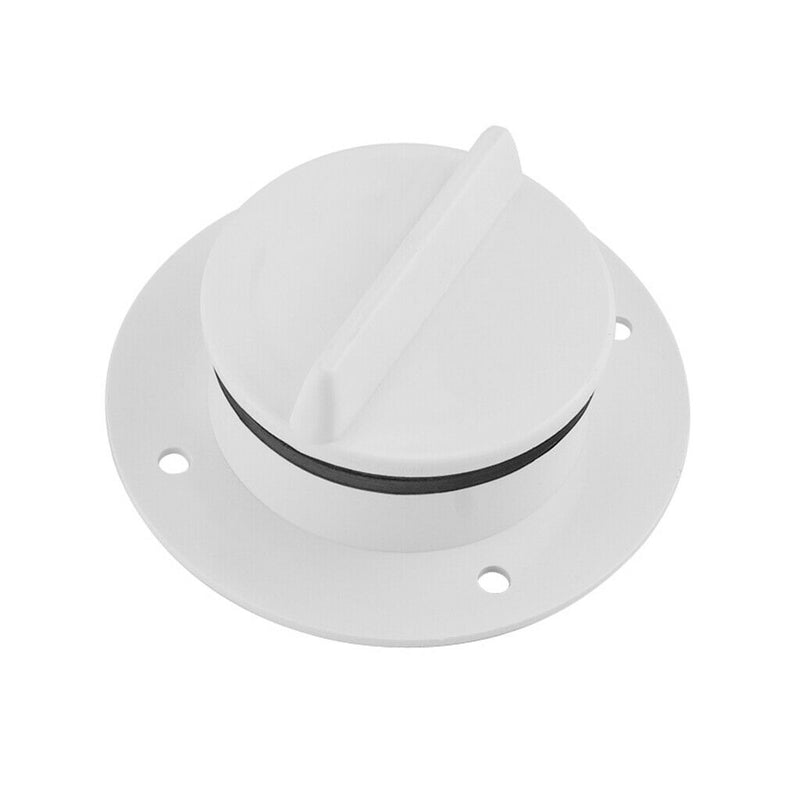 6pcs Nylon Marine Yacht Cockpit Deck Round Scupper Valve Drain with Gasket Seal