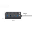 Usb Hub 3.0 5Gbps High Speed 4 Port Usb 3.0 Hub Splitter On/Off Switch For