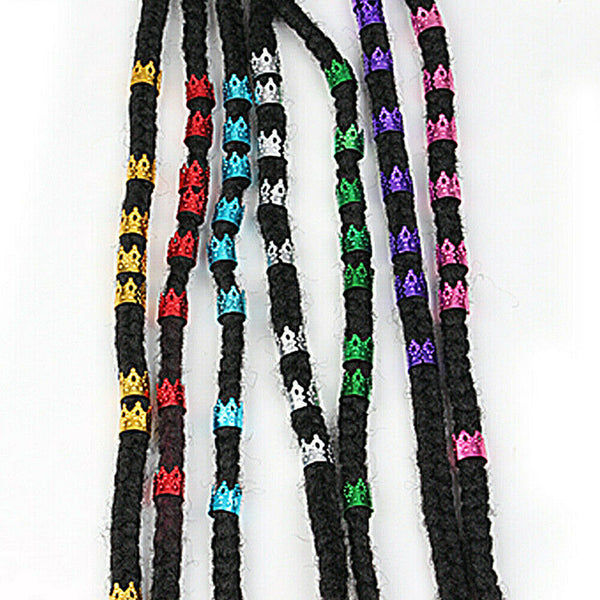 50PCS Practical Styling Adjustable Hair Cuff Crown Shape Dreadlock Durable Metal