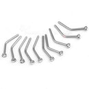 10x Stainless Steel Bead Bone Screw Nose Stud Rings Bar Bogen Sexy