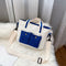 Women Handbags Canvas Shoulder Messenger Crossbody Bag Casual Tote (Blue)