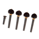 4 Pcs Of Pack Violin Tuning Pegs W/ Violin Endpin For Violin Lovers Black