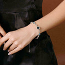 2020 Charm Women Ocean Heart Blue Crystal Rhinestone Gifts Bracelet Bangle N0L8