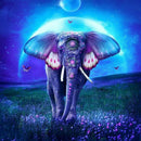 5D Diy Diamond Painting Colorful Elephant Full Round Diamond Embroidery Cro M4I8