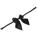 Adjustable Solid Color Bowknot Halter Neck Bow Tie for Women(Black) K4S5