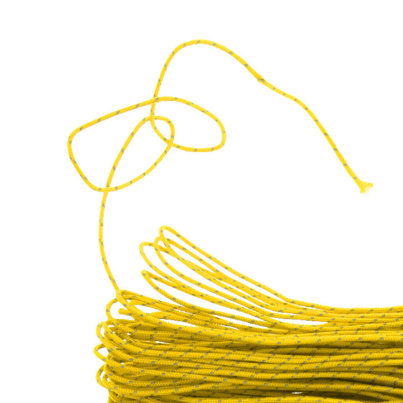 1.8mm 20M Yellow Guyline Rope Paracord For Camping Tent, Awning, Canopy,Tarp