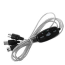 USB IN-OUT MIDI Interface Cord Cable Line Converter PC to Adapter Music Keyboard