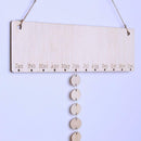 DIY Wooden Family Friends Date Mark Sign Hanging Blank Calendar Board Decor