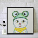 5D DIY Full Drill Diamond Painting Literary Cat Cross Stitch Embroidery Kit