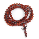 8mm Tibetan 108 Sandalwood Buddhist Prayer Beads Mala Cuff Bracelet Necklace