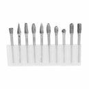 10 pcs Tungsten Steel Solid Carbide Burrs Rotary Files Diamond Burrs Set
