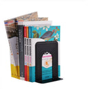 1 Pair Economy Metal T Shape Bookends Desk Organizer Book Holder Rack