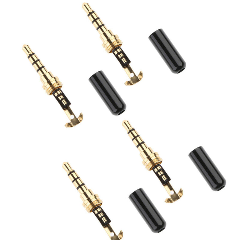 4 x DIY 3.5mm Male Jack Stereo Audio Adapter Converter Headphone Earphone