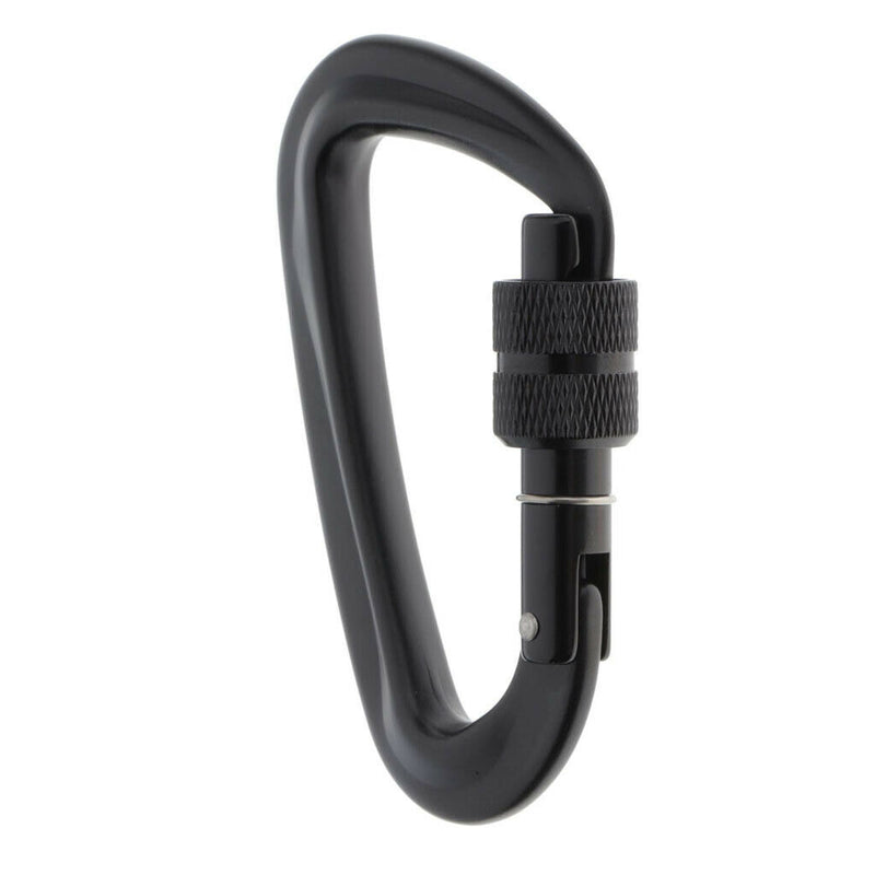 3x 12KN/5KN Screw Lock Carabiner D-Ring Durable Light for Camping Hiking