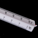 30cm/12 Inch Multicolor Triangle Architects Scale Ruler Engineer Graphics