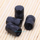 4pcs Aluminum Alloy Auto Car Tire Tyre Wheel Valve Stem Caps Dust Covers Black
