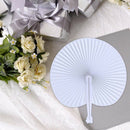 12Pcs/Set White Circular Paper Fan White Paper Folding Advertising Group Di F6A1