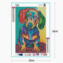 5D DIY Full Drill Diamond Painting Colorful Dog Cross Stitch Embroidery