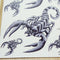 2 Sheet Grey Scorpion Design Temporary Waterproof Tattoos Stickers Body Arts
