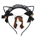 Women Lace Cat Ears Headband Bells Party Costume Fancy Dress Hair Hoop  OZA Gw