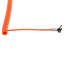 3.5mm Auxiliary Audio Male to Male Cable 90 Degree Right Angle Line Orange