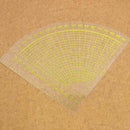DIY Tailor Sewing Tool Quilting Patchwork Scrapbook Circle Fan Foot Ruler T I1R1