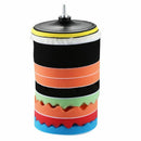 11Pcs 7 Inch 180mm Grid Sponge Buffer Polishing Pad Kit For Car Polisher UK J7A1