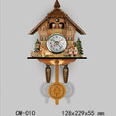 Creative Wooden Handcrafted Cuckoo Clock Carved Battery-operated Clock J