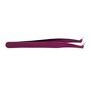 Pro Beauty Precise Straight Curved Eyebrow Eyelashes Extension Tweezers Pur