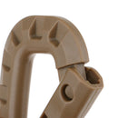 3 Pieces Carabiner Clip Keychain Outdoor Backpack Snap Hook Tan Qty Hard Plastic