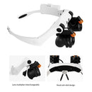 Magnifying Glass LED Light Head Loupe Jeweler Watch Bright Magnifier with
