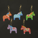 Crystal Rhinestone Horse Pendant Car Keyring Bag Keychain Key Ring Chai AID