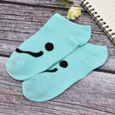 5Pairs Women Socks Candy Color Socks Slippers Short Ankle Socks Smile Socks OZ