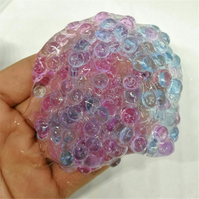 Fluffy Fishbowl Beads Slime Crunchy Squeezed Mixed Crystal Mud Toys Kids