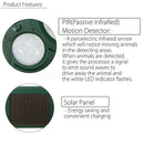 Outdoor Solar Ultrasonic Pest Animal Repeller Garden Cat Dog Bird PIR Repelle FT