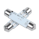 2 * 41mm 1210 SMD 8-LED Festoon Dome Light Bulb Blue