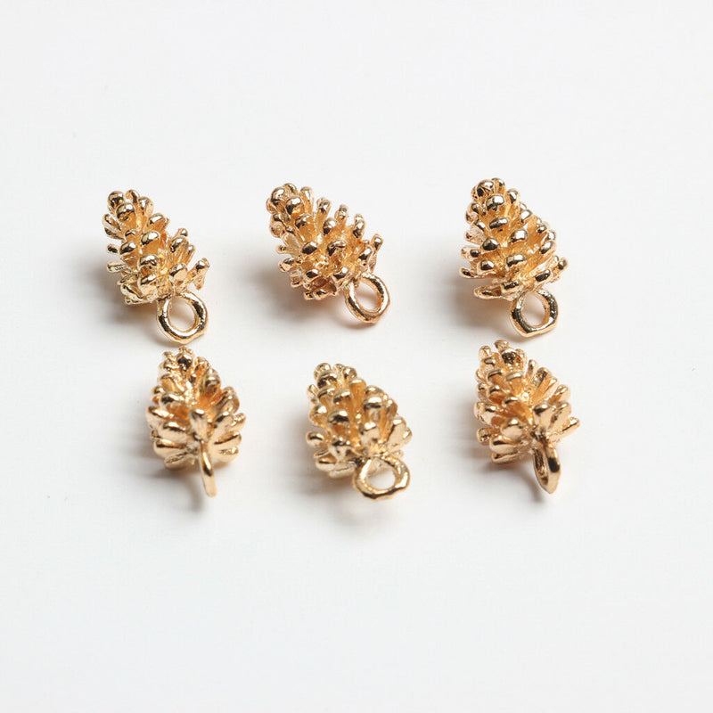 10pcs Metal Pine Cone Hair Charms Wedding Bridal Hair Decor Hair Accessories