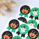 80pcs Halloween Sealing Stickers Pumpkin Ghost Labels DIY Candy Bags Stick ME