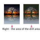 DIY 5D Diamond Painting Full Drill Sunlight Tree Moon Sea Embroidery 25*30cm