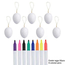50Pcs Easter Plastic Easter Eggs DIY Easter Eggs Plastic Eggs + 8pcs Color Pens