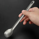 Titanium Fork Long Handle Fork Outdoor Camping Spork Tableware Picnic For Hn
