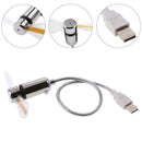 1* USB fans Mini Time and Temperature Display Creative Gift with LED Light Z3E7