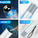 Portable Mini Multi-function Flashlight USB Rechargeable UV LED Light 1800Mah