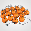 Mini String Of 16 Halloween Orange Pumpkin Lights