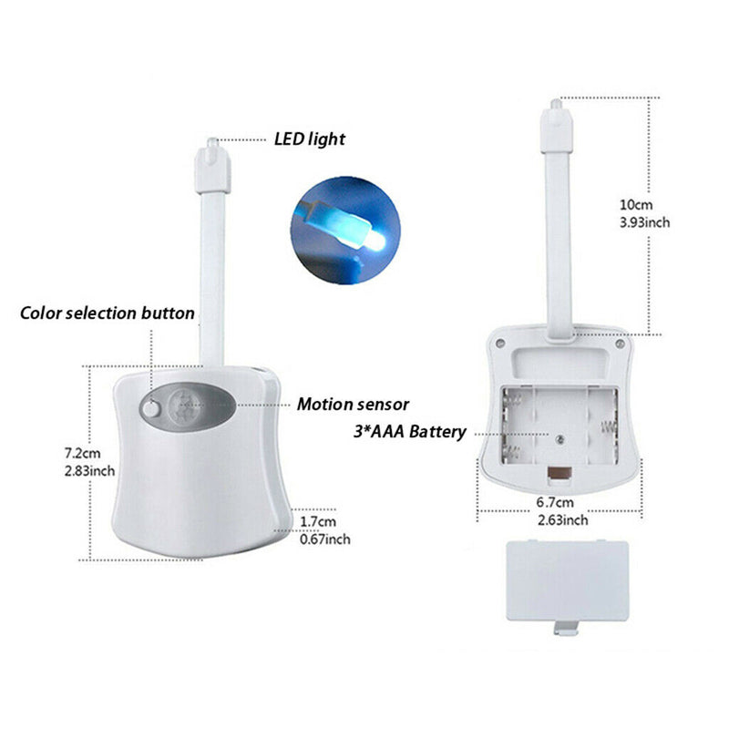 LED Toliet Bathroom Lamp Motion Sensor Magic Seat 16 Colors Bowl Light