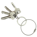 10pcs Stainless Steel Screw Locking Wire Keychain Cable Key Rings Outdoor A O4E2