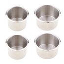 4x Boat Recessed Stainless Steel Cup Drink Can Holder For RV Trailer
