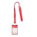 Vertical ID Badge Holder, Card Holder, Heavy Duty Aluminum Alloy Red
