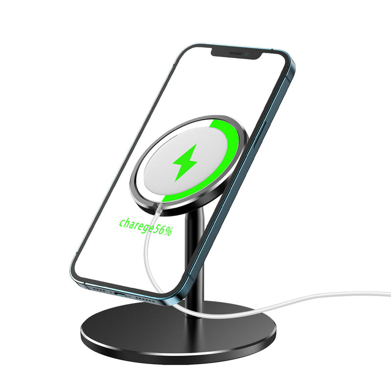 Wireless Charger Holder Magnetic Rotating Stand for iphone12 Black
